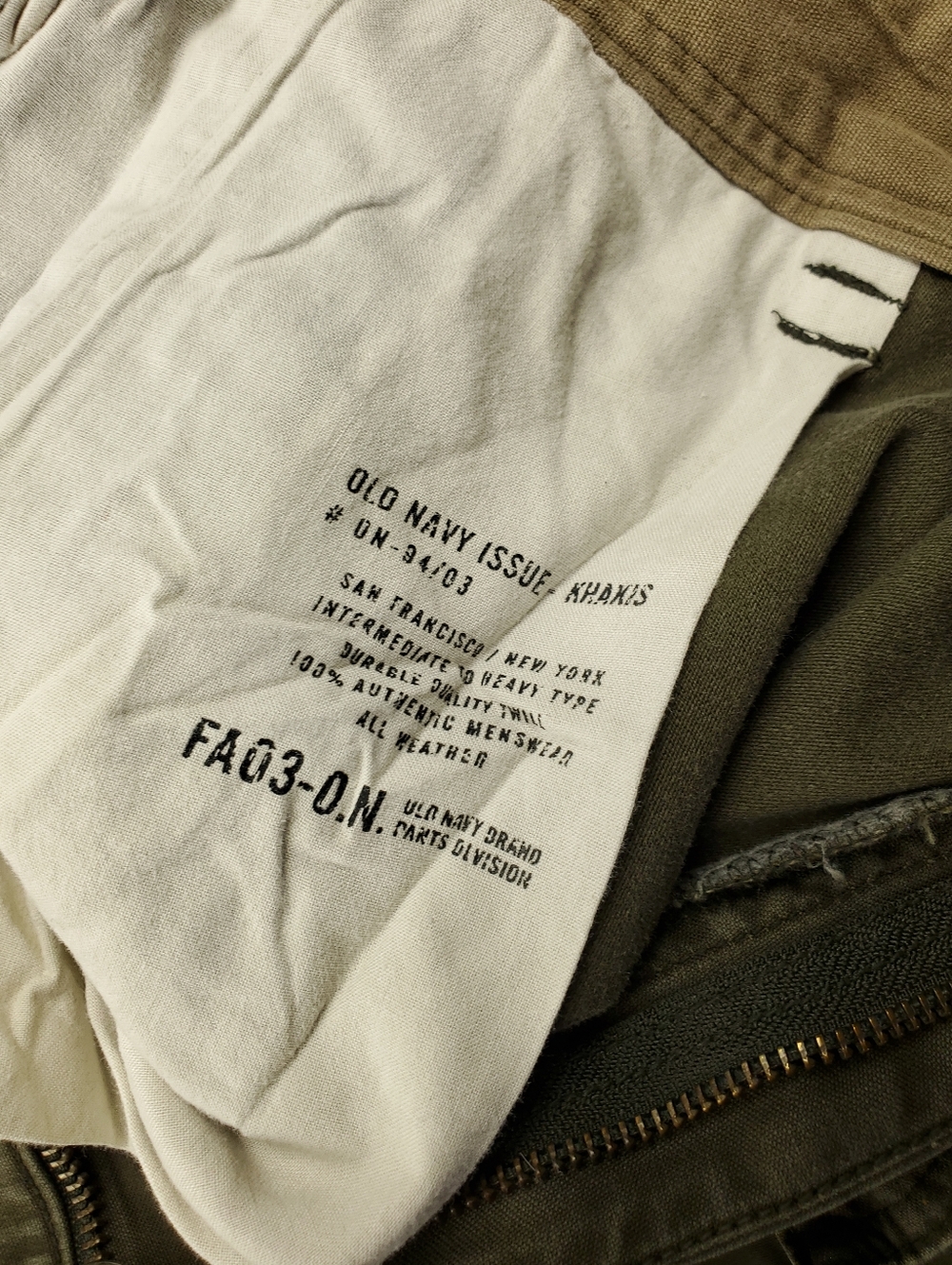 Vintage Y2K 2003 Old Navy Cargo Pants 42x32 Baggy Loose Fit Paratrooper Military - Picture 10 of 14